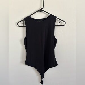 House of Harlow 1960 Black Ribbed Sleeveless Bodysuit – Size Small